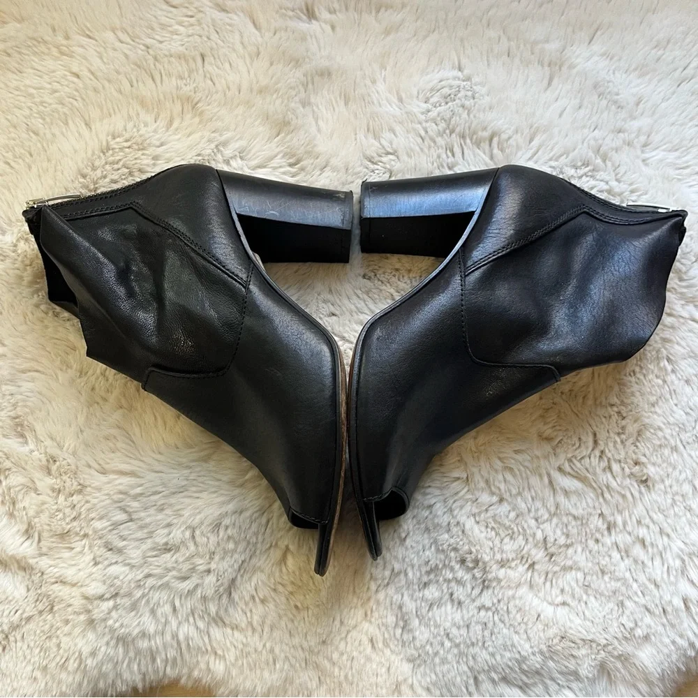 Cordani Black Peep Toe Ankle Booties